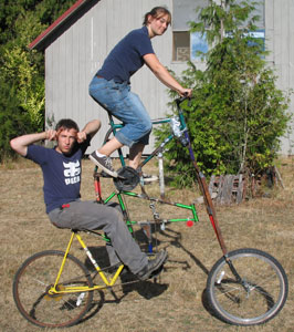 tandem tall bike